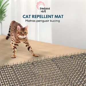 Matras Pengusir Kucing - Cat Repellent Mat - Matras Paku / Duri Pengusir Kucing - Garden Prickle Strip Dig Stop Cat Repellent - Matras Penolak Kucing Portable - Alat Pengusir Anti Kucing Lentur - Matras Duri Anti Hewan Untuk Pot / Tanaman - Anti Cat Mat