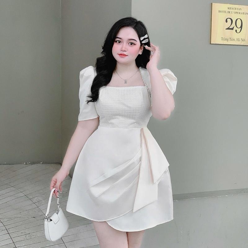  D119 ĐẦM BIGSIZE XINH SANG ĐI TIỆC CHẤT LIỆU TAFFA LÊN DÁNG CỰC XINH 