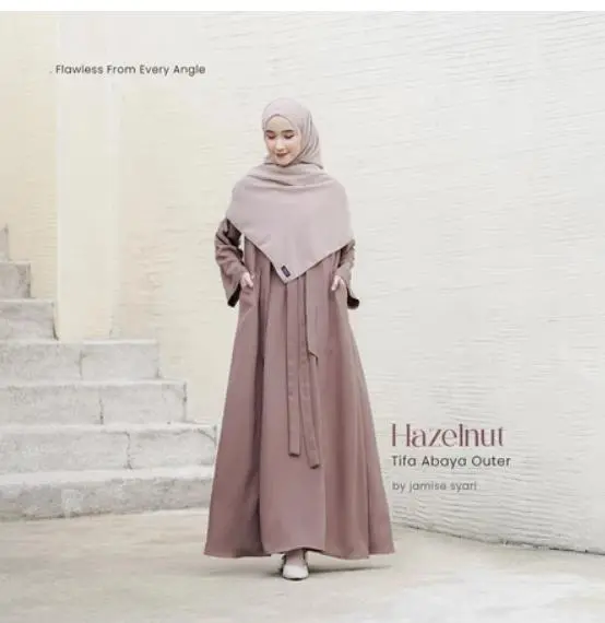 Hazelnut Tifa Abaya Outer BY You Glow Fashion