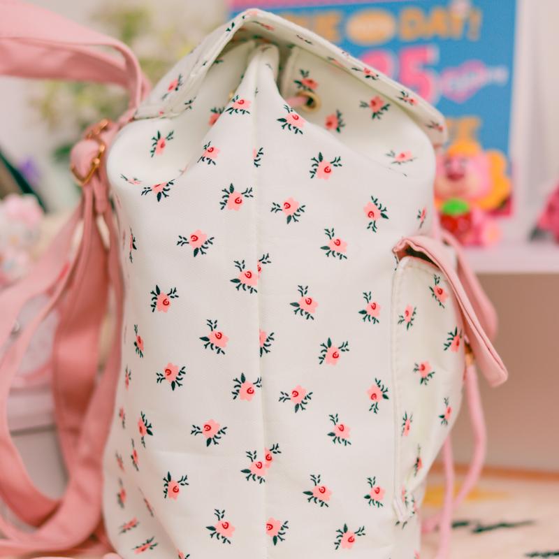 Product Introduction of BuzzBag - Tas bahu ins kanvas bunga lucu tas sekolah wanita berkapasitas besar korea import fashion kuliah tas ransel laptop backpack tas sekolah wanita backpack lucu korea tas korean style tas sekolah muat banyak tas ransel wanita lucu 21