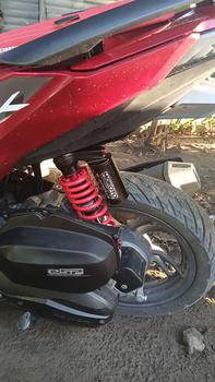 Product Review of MOKOTO CLICK V3 / CLICK V2 / CLICK V1 REAR SHOCK ABSORBER WITH BASO 330MM HIGH SUSPENSION GOLD-BLACK SERIES FOR HONDA CLICK 125i / CLICK 150i MOTORCYCLE 1PC from J** 2