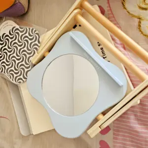 Learning Time Tummy Time Stand - Kartu Warna Kontras & Kaca Untuk Tummy Time Newborn Usia 0-6 Bulan