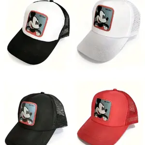 Topi Jaring Mickey Mouse Dewasa - Pilihan Warna Hitam Putih Hitam Merah hitam putih  Outdoor