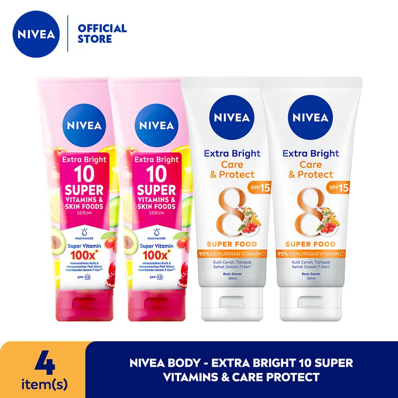 [BEST DEAL!] NIVEA Body-Extra Bright 10 Super Vitamins & Care Protect 0