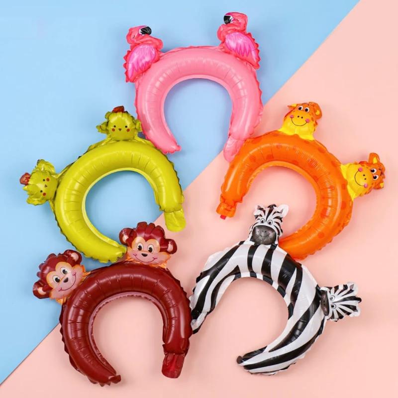 Product Introduction of Isi 12 Pcs Balon Bando Kepala Untuk Ulang tahun Balon foil karakter Hewan Hiasan Kepala Astronot Mobil Pesawat Random balloon Plastik 28