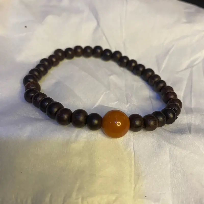 NEW TRENDY GELANG KAYU STIGI KOMBINASI BATU MG MADU Crystal 0