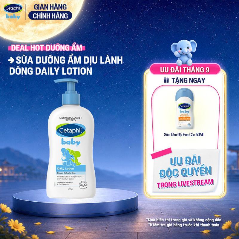 Sữa dưỡng ẩm dịu lành cho bé CETAPHIL BABY LOTION WITH ORGANIC CALENDULA 400ML