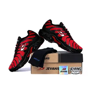 Jevans Sepatu Jvs-Tn Pria Wanita Sneakers Kasual Model Casual Outdoor Terbaru Bahan Premium Anti-Slip Hitam Shoes Snekers Running Olahraga Sport Kerja Black
