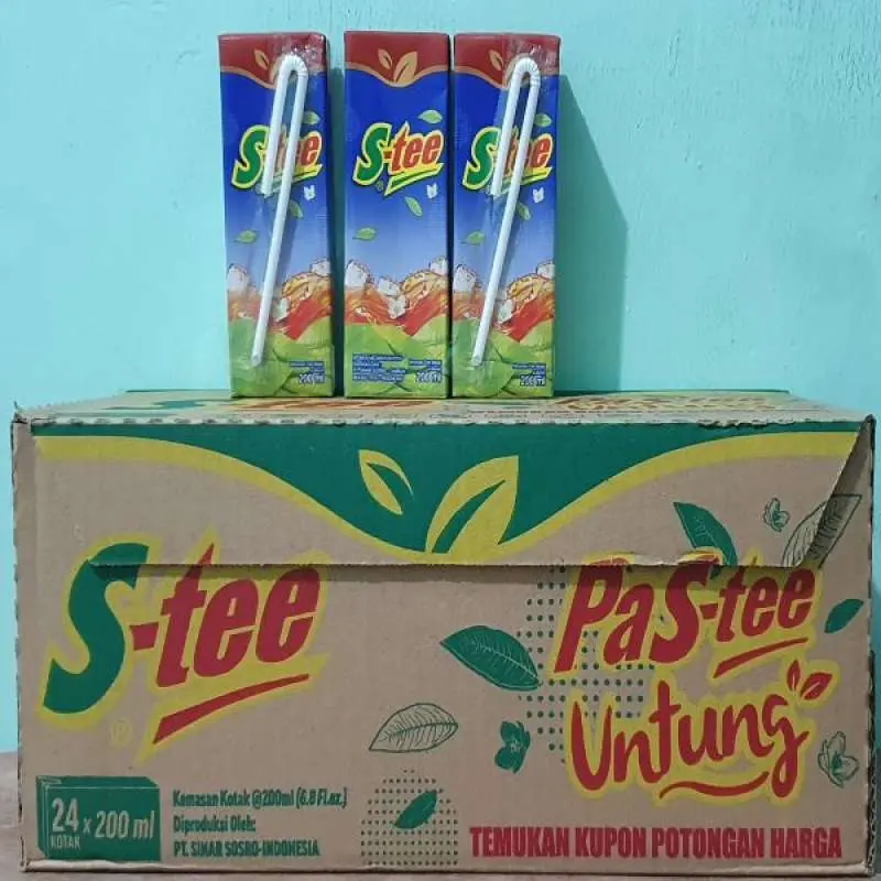 Minuman teh sosro S tee kotak 200 ml isi 24 pcs 1