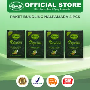 Pyary [OFFICIAL STORE] Paket Bundling 4pcs Sabun Pyary Nalpamara Herbal Soap Handmade dengan Sertifikat BOS dan Sertifikat Sabun