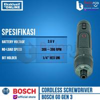 Gambar BOSCH GO Gen 3 Obeng Baterai Cordless Screwdriver 3.6 Volt Gen3 USB dengan Ketinggian 41mm, Lebar 41mm, Panjang 192mm, dan Max Torque 5Nm - Bosch GO Gen 3 dari Belanja Teknik Kota Bogor 3 Tokopedia