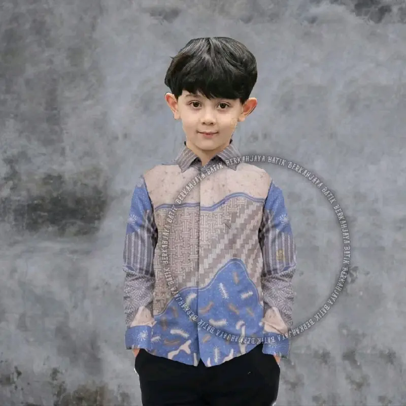 Baju kemeja batik anak lengan panjang laki laki cowok cowo Murah umur 2-13 tahun modern terbaru 2024 / kemeja batik anak lengan panjang usia 2-13 th berkualitas diskon besar2an / kemeja anak lengan panjang laki laki keren murah / bisa COD bayar ditempat 4