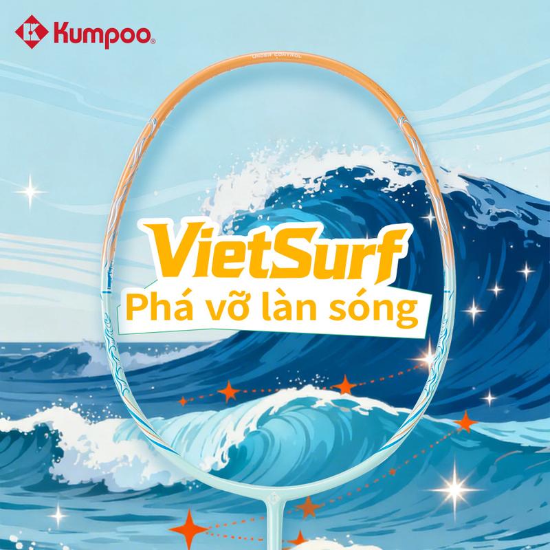  Vợt Cầu Lông KUMPOO VietSurf Chất Liệu Sợi Carbon Bền Chuyên Nghiệp Chính Hãng 4U G6 Đạn Đơn 
