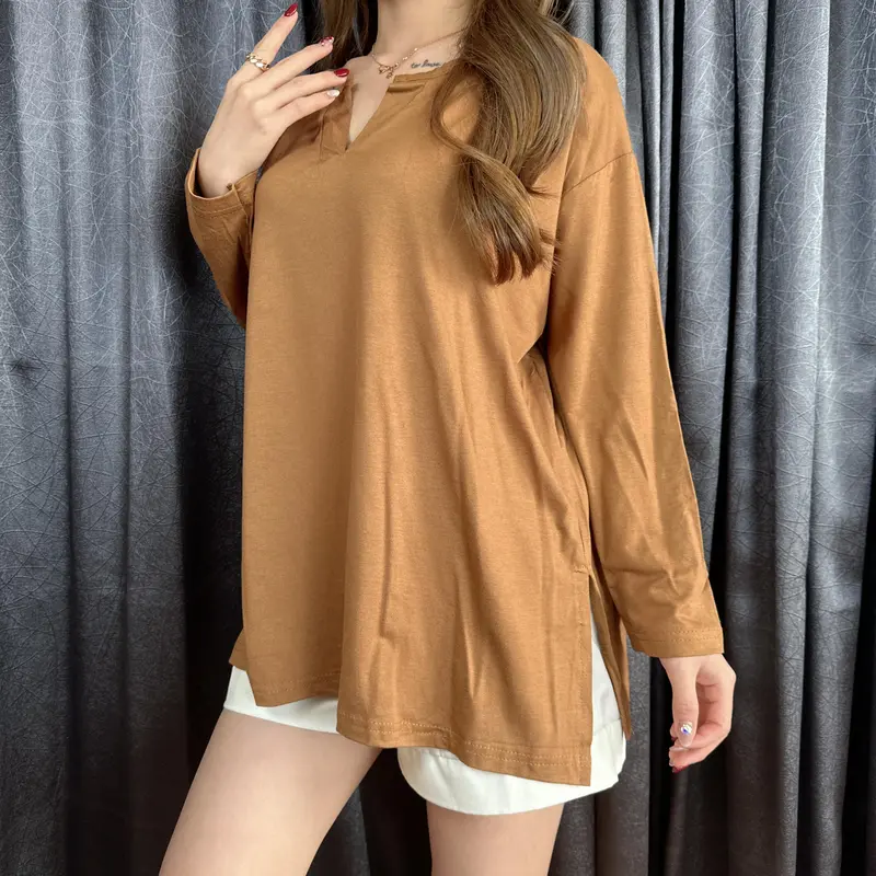 Atasan Vneck Belah Samping Lengan Panjang 839 2