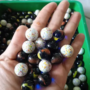 Kelereng bintik putih Mix  polet 50 pcs