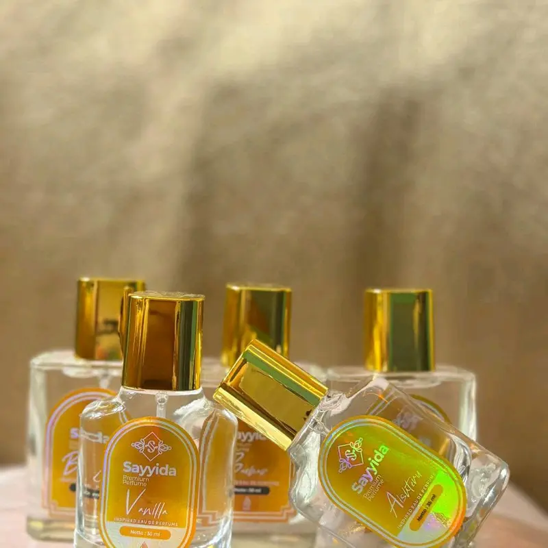 Parfum SAYYIDA Shimmer 50 ml - Wangi Elegan Bunga Melati, Lavender, Ceri & Mawar Tahan Lama - Botol, Lembut, Alis, Manis, Cherry 0
