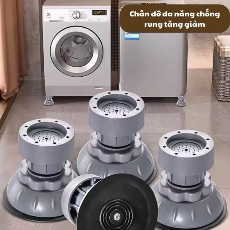 Bộ 4 chân máy giặt, tủ lạnh, bếp gas - Tăng giảm chiều cao, đế cao su chống…
