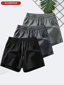 Pantalones cortos de chándal para hombre con cordón en la cintura, Pantalones cortos informales de verano con bolsillos y cintura elástica, Pantalones cortos para hombre para el día a día