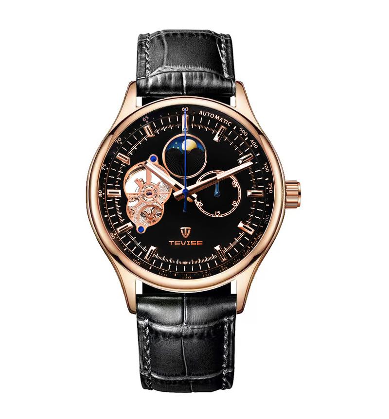 Product Introduction of 9827TEVISE New hollow flywheel men's fashion mechanical watch 2