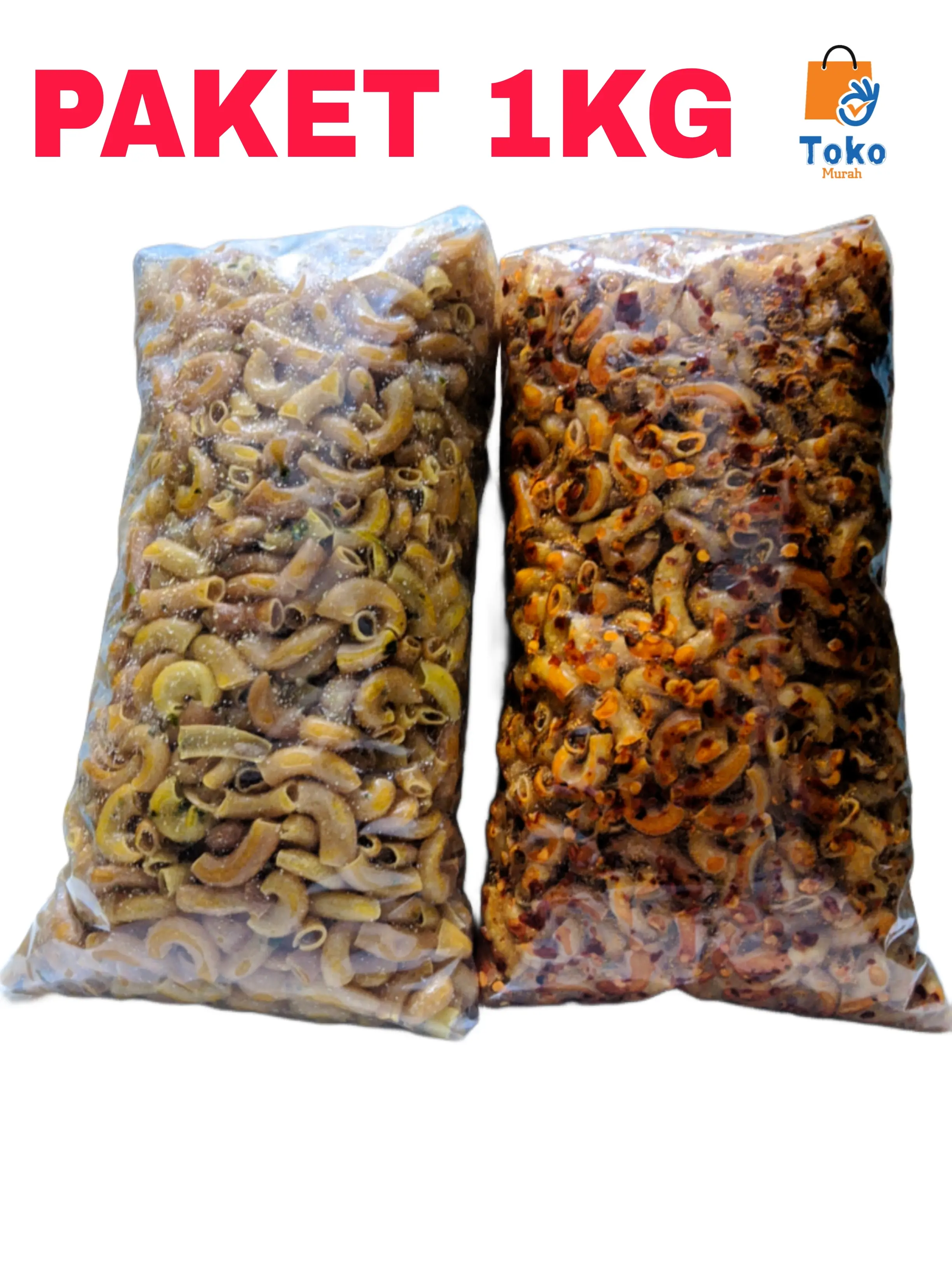 PAKET 1 KG MAKARONI BANTET VIRAL RASA DAUN JERUK Cemilan Snacks Food Makanan Pedas Camilan Goreng Instan Instan