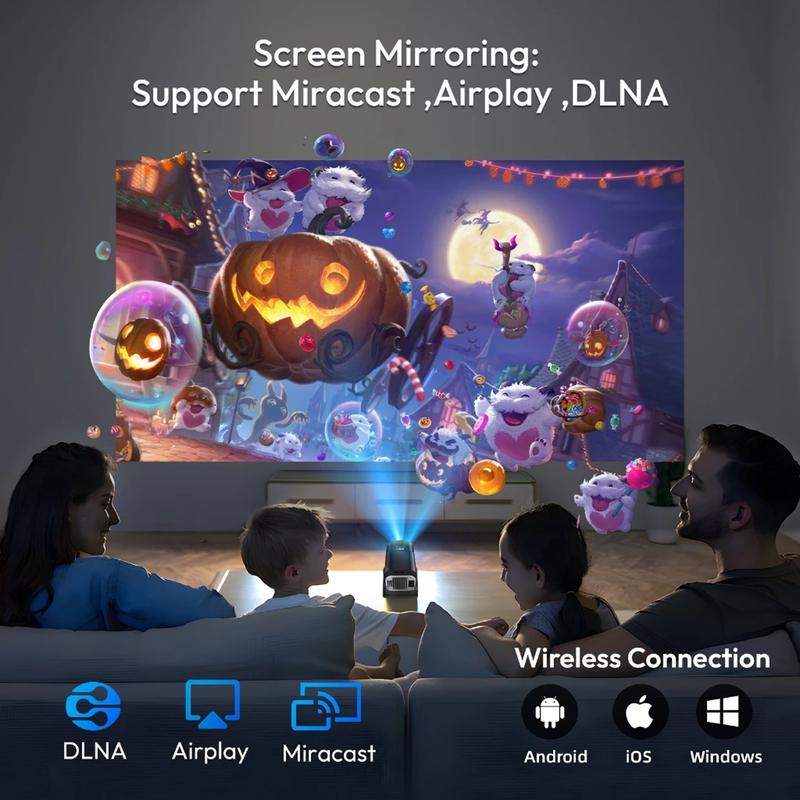 Product Introduction of SHADE X Shade New Portable Projector Native 720P 4K HD Projector Auto Keystone 10000 Lumens Support WiFi 6 56
