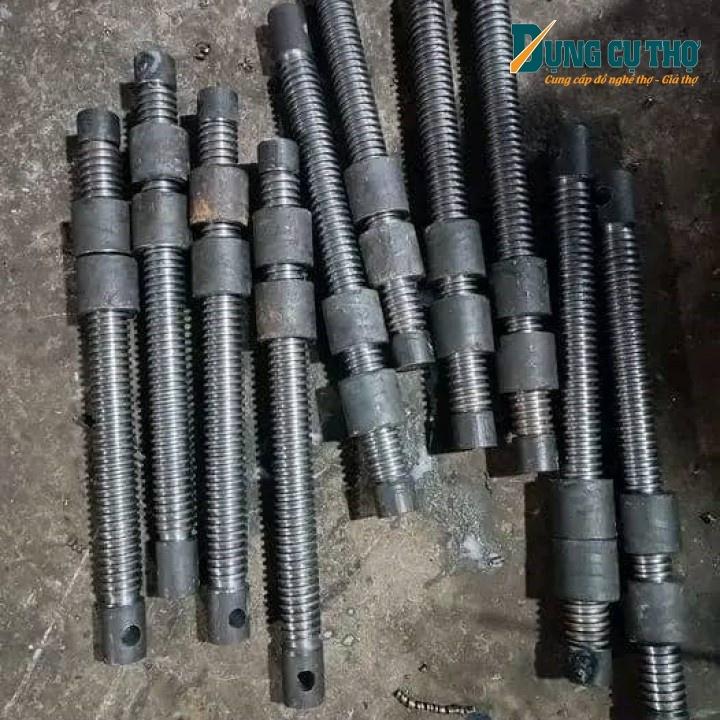Trục Ren Chế ê tô kẹp bàn khoan, chế máy ren phi 20,25,27,30