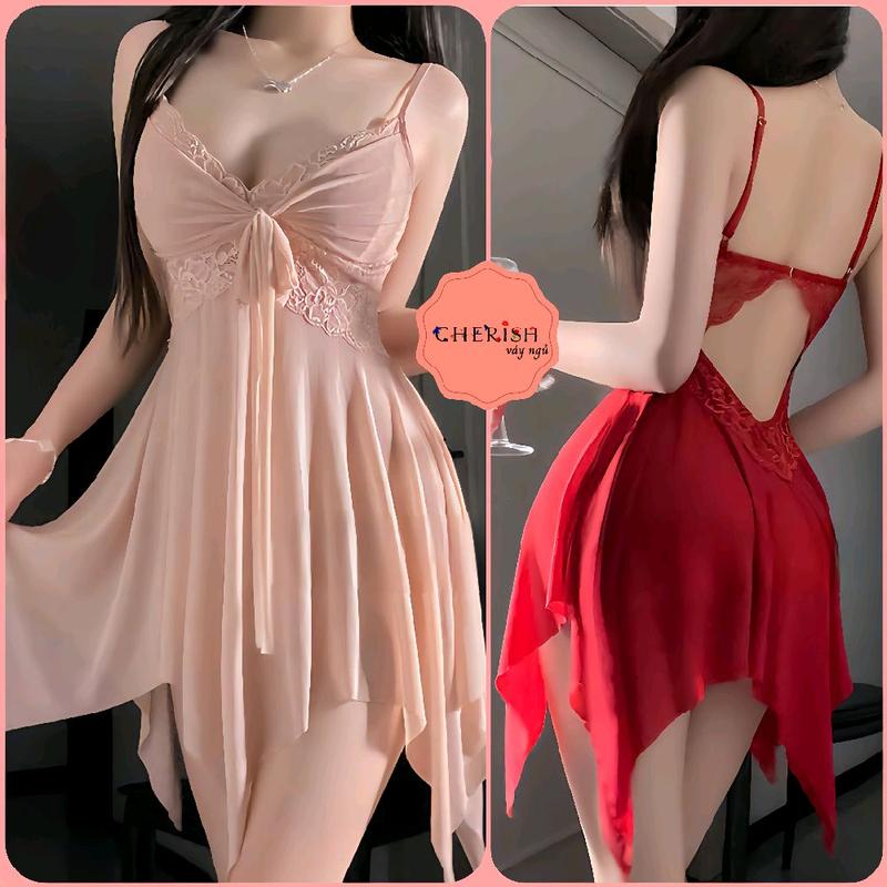  M59 Váy Ngủ Ren Sẵn Chip Hàng Quảng Châu Loại Đẹp Chất Liệu Ren Bao Mềm Mịn Đầm 2 Dây Đồ Mặc Nhà Nữ Đầm Ngủ  Women Dress 