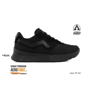 Aerostreet 37-44 Massive Evo Hitam Hitam Hitam - Sepatu Sneakers Casual