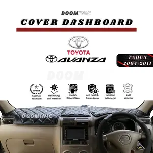 Cover Alas Dashboard Mobil Toyota Avanza Tahun 2004-2011 Berbahan Kulit Sintetis Premium Pelindung Dashboard Anti Slip