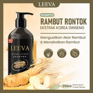 Leeva Extract Ginseng Shampoo 250ml Perawatan Rambut Rontok & Mengembalikan Rambut Rontok, Tipis, Botak Menjadi Lebat Kembali