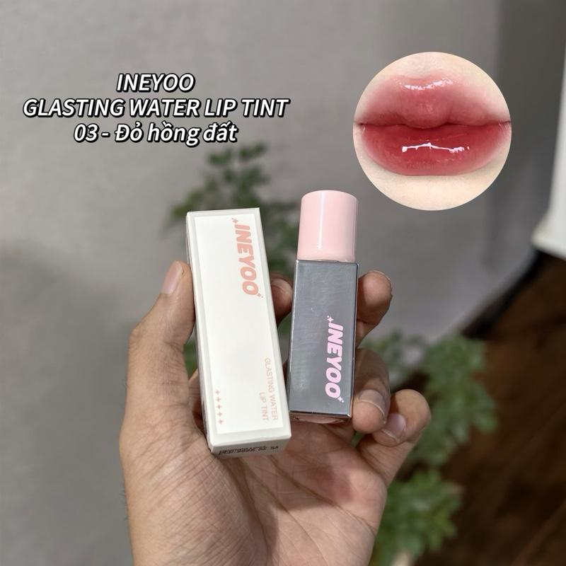mua 1 nhận 3 Son bóng ineyoo glasting 03 đỏ hồng đất holiday party 01 + glasting 04