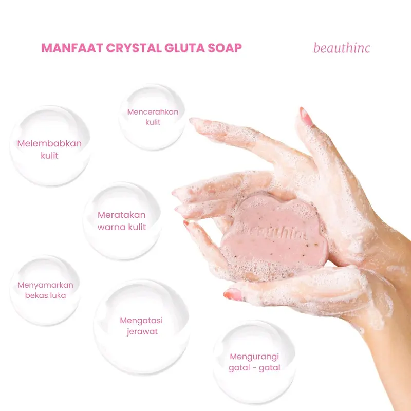 <10 PCS > CRYSTAL gluta SOAP gluta white  Pencerah Membersihkan 3