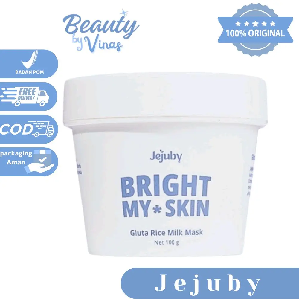 JEJUBY-Gluta Rice Milk Mask 2in1 Bleaching & sleeping Body Mask BPOM Perawatan Kulit Mandi Masker Leher Tubuh Pencerah