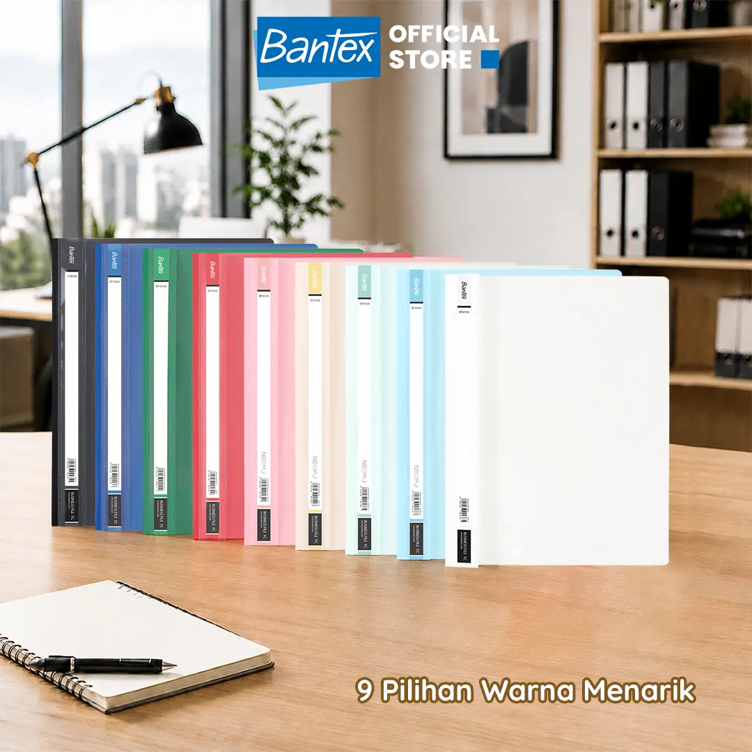 Bantex Business File A4/F4 Map Laporan Plastik Bahan PP Transparan Anti Sobek BF450X