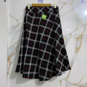 Rok kotak wanita/ dibawah lutut sebetis/rok payung 7/9 bahan waffel