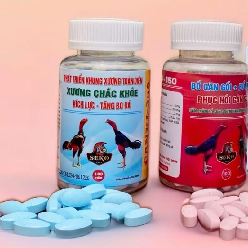 Combo 2 hộp bổ gân bổ máu- kích lực SEKO-( KM mũ tránh đánh thuốc ở gà ) dùng cho gà chọi