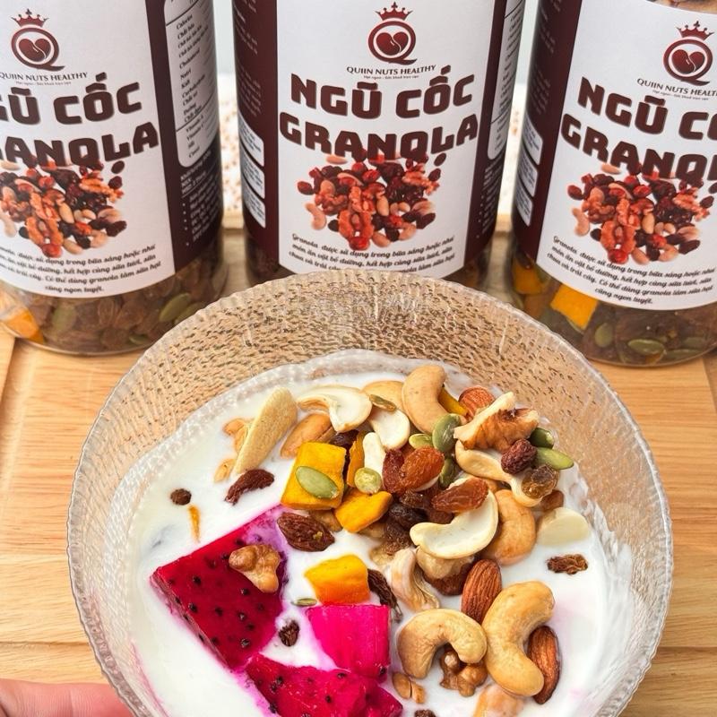 500g Ngũ cốc dinh dưỡng thơm giòn/ Granola hạt sấy nguyên vị ăn sáng,ăn vặt…