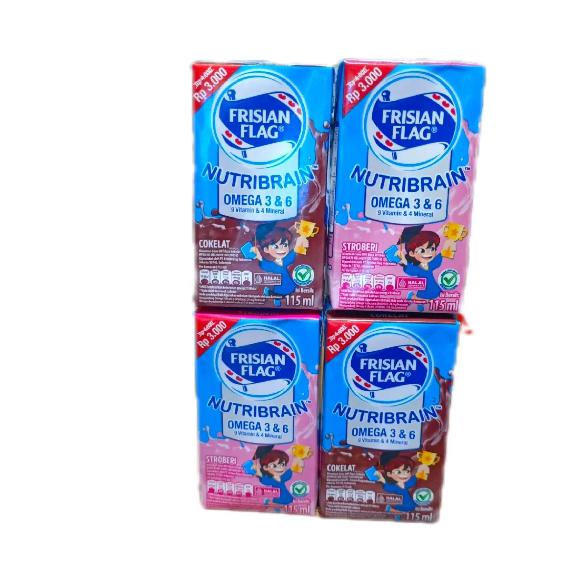 SUSU UHT 10 KOTAK FRISIAN FLAG 115ML UNTUK ANAK ANAK Strawberry Coklat Milk Minuman