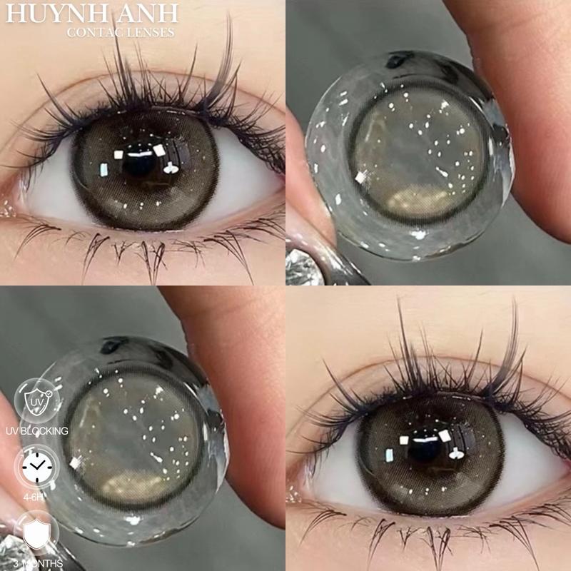 Lens Mắt Kính Áp Tròng nâu tự nhiên viền đen ciara brown Dia 14.2mm Gdia 14.0mm Giá 1 Đôi + Kèm Khay Dụng Cụ