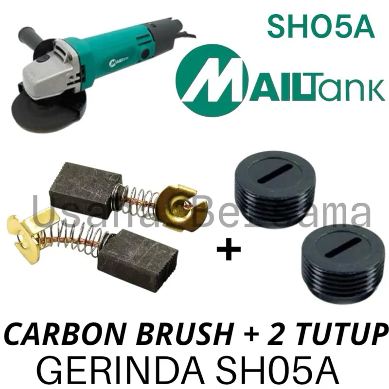 SH05A CARBON BRUSH + 2 TUTUP CB ARANG CARBON BRUSH GERINDA MAILTANK SH 05 A