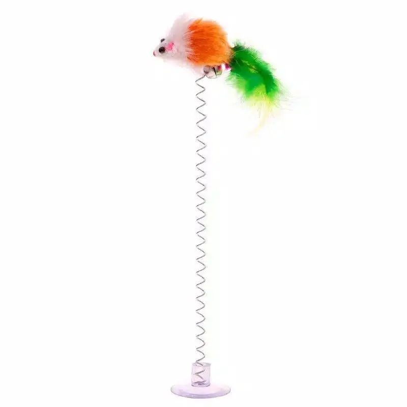 MAINAN KUCING SPRING CAT TIKUS BULU PLASTIK CAT TOYS CATTOY 4