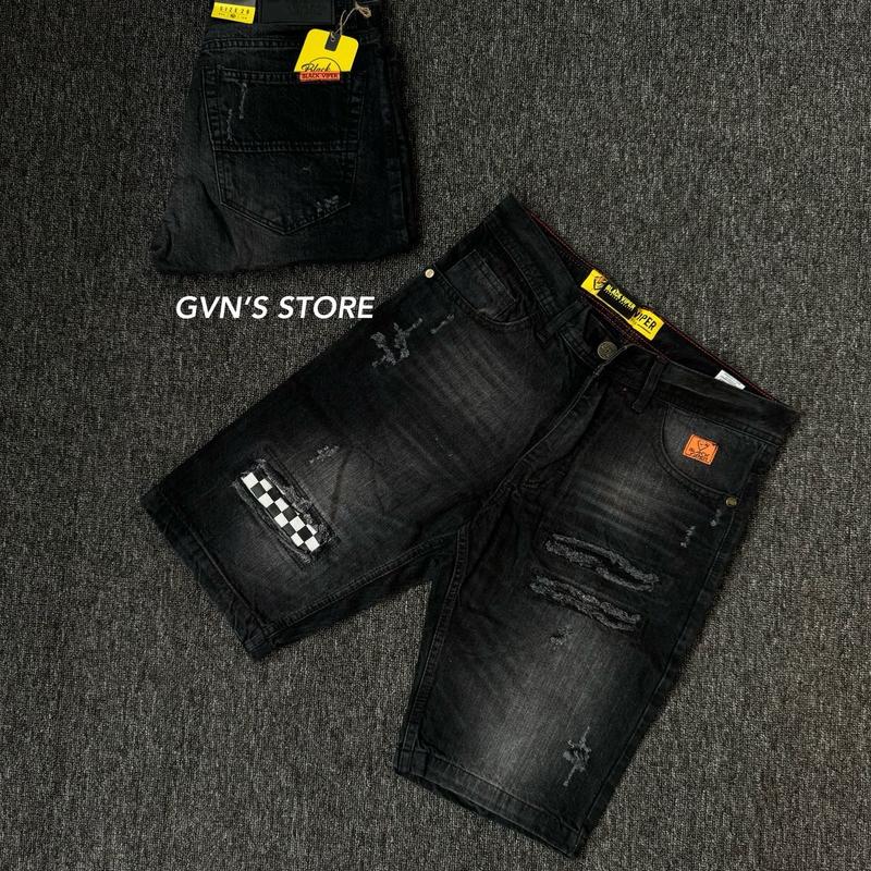 SiZE 28-33 [COD+GRATIS ONGKIR]Celana pendek Black viper terbaru motif catur slimfit denim distro santay starboy Jeans Tebal Lembut Stretch Pria Cowok Santai  Keren denim outfit 2