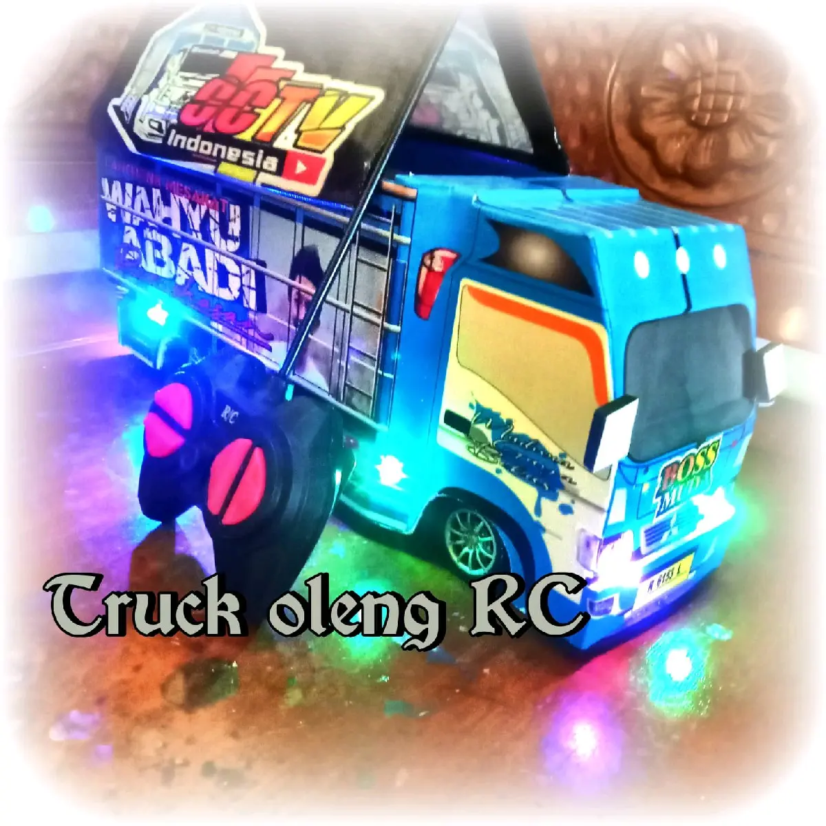 mainan anak miniatur truk oleng full fariasi lampu Control Remote