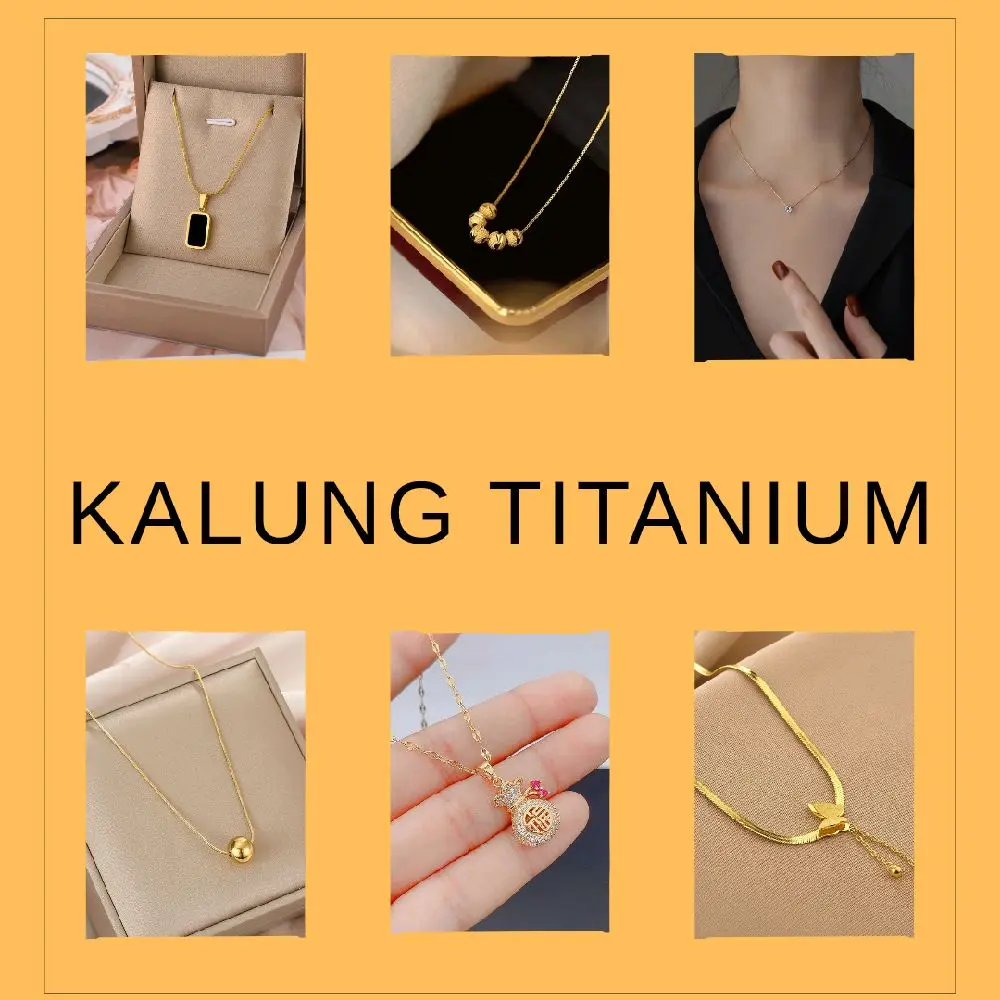(1-163) SEMUA MODEL KALUNG PERHIASAN TITANIUM ELEGAN