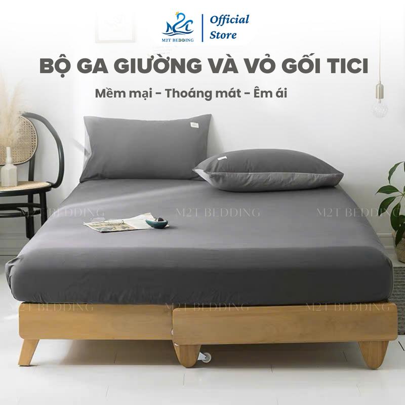 Bộ ga giường và vỏ gối Tici M2T Bedding - gồm 1 ga giường và 2 vỏ gối nằm