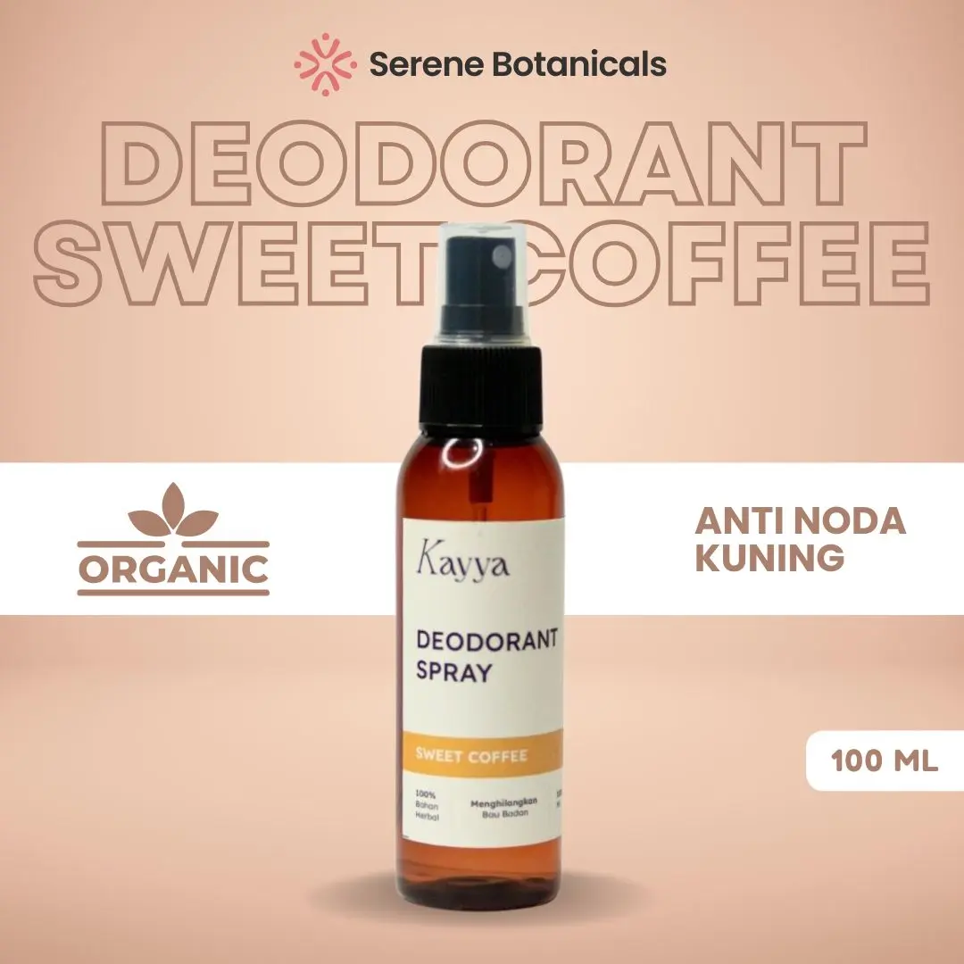 Deodorant Spray Tawas Extract Sweet Coffee 100ml - Anti Bau Tubuh & Memutihkan Ketiak