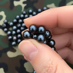 SIGER 14 Aksesoris mutiara plastik warna hitam