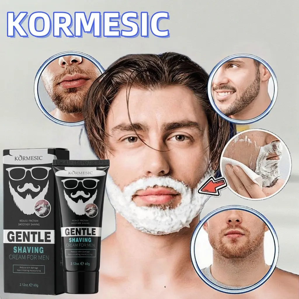 KORMESIC Krim Penghilang Bulu Jenggot Pria Permanen Hair Removal Cream Brewok Perontok Ketiak Tangan Kaki Bulu Kumis Area Wajah Cepat Tanpa Efek Samping 60g