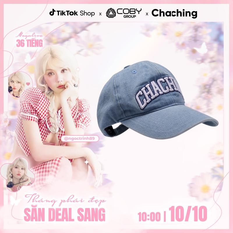 Mũ Nón Lưỡi Trai Unisex Thêu Nổi Logo ChaChing, Nón Lưỡi Trai Nam Nữ, Mũ Lưỡi Trai Đẹp Chất Denim Form Dáng Cứng Cáp, Vừa Vặn