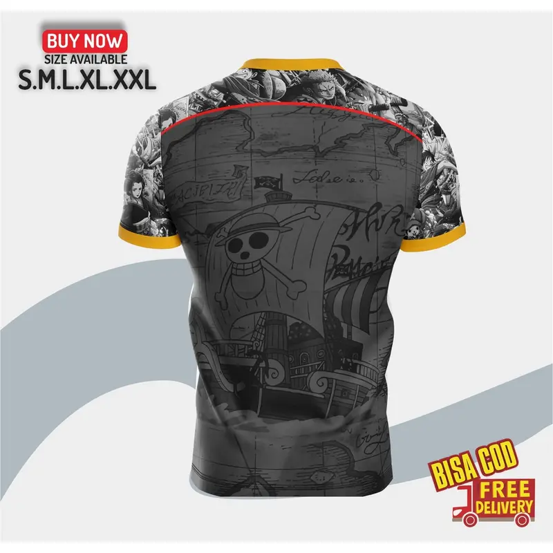 AM.two // BAJU PRINTING ANIME ONE PIECE MONKEY D.LUFFY BAJU ANIME (ready Tock) 1
